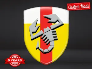 Fiat Abarth Stickers Dôme Époxy Édition Luxe Badges Élégants